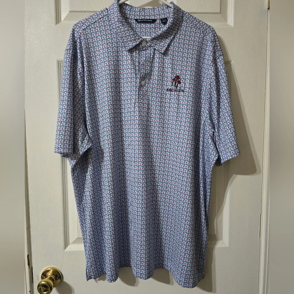 Cutter & Buck Other - Cutter & Buck Mini Geometric Print Golf Polo, Moisture Wicking, Performance, EUC